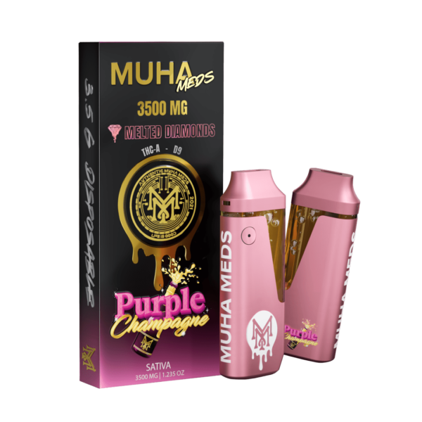 Muha Meds Melted Diamonds-"Purple Champagne" (Sativa) Vape - Image 3