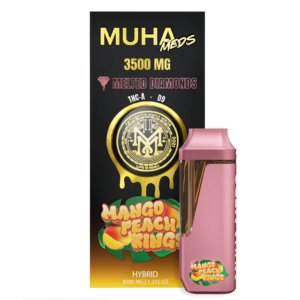 Muha Meds Melted Diamonds-"Mango Peach Rings" (Hybrid) Vape