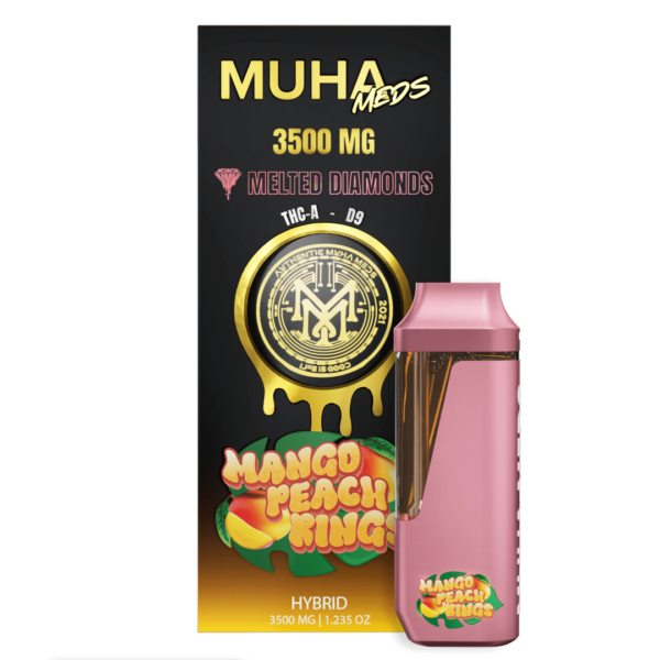 Muha Meds Melted Diamonds-"Mango Peach Rings" (Hybrid) Vape