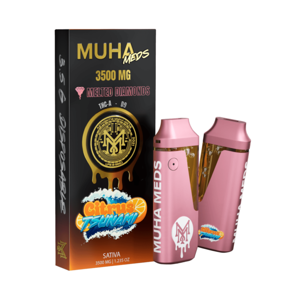 Muha Meds Melted Diamonds-"Citrus Tsunami" (Sativa) Vape - Image 3