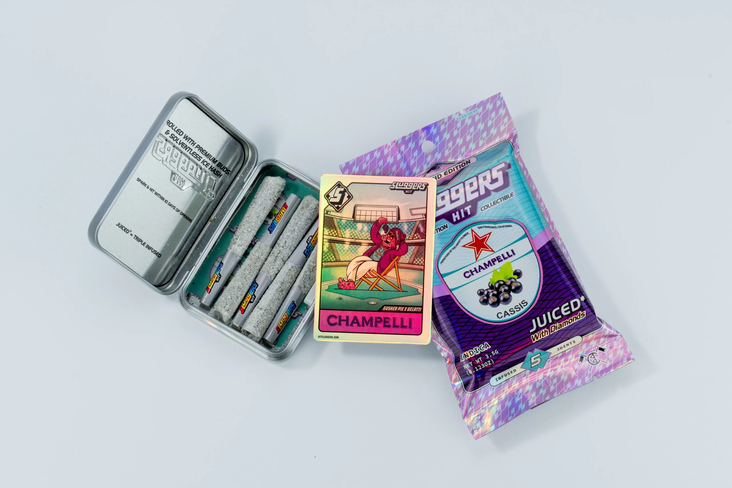 Sluggers- Champelli Cassis Juiced Pre-Roll. Indica (5 Pack) - Image 5