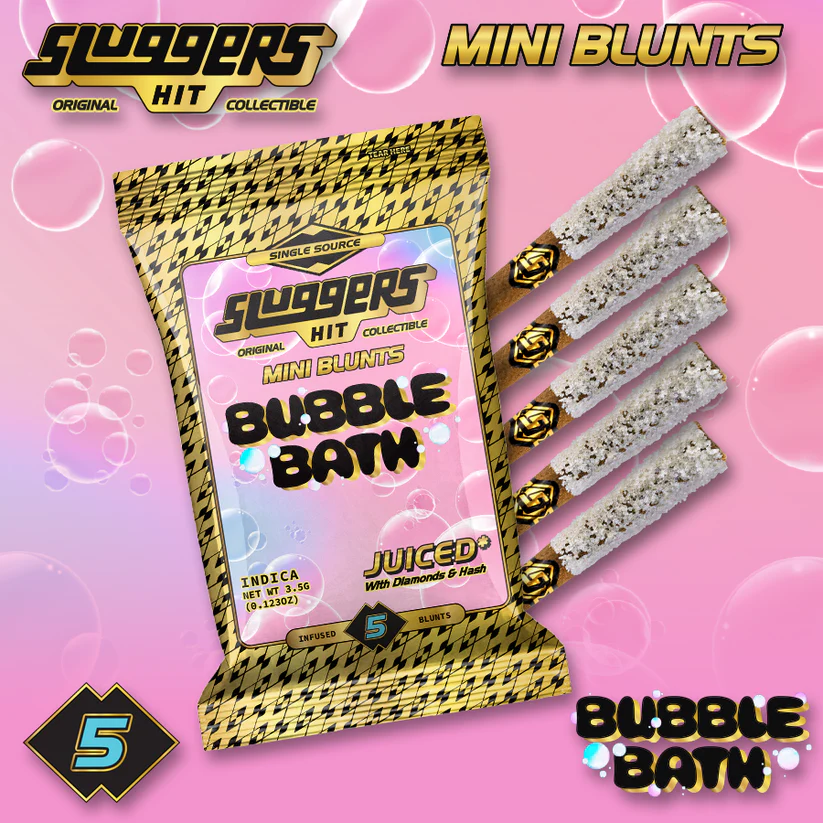 Sluggers- Bubble Bath Juiced Mini Blunts, Indica (5Pack)