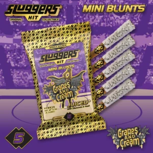 Sluggers- Grapes & Cream Juiced Mini Blunts, Hybrid (5 Pack)