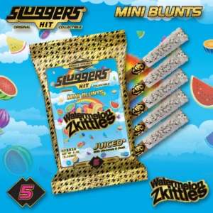 Sluggers- Watermelon Zkittles Juiced Mini Blunts, Hybrid (5 Pack)