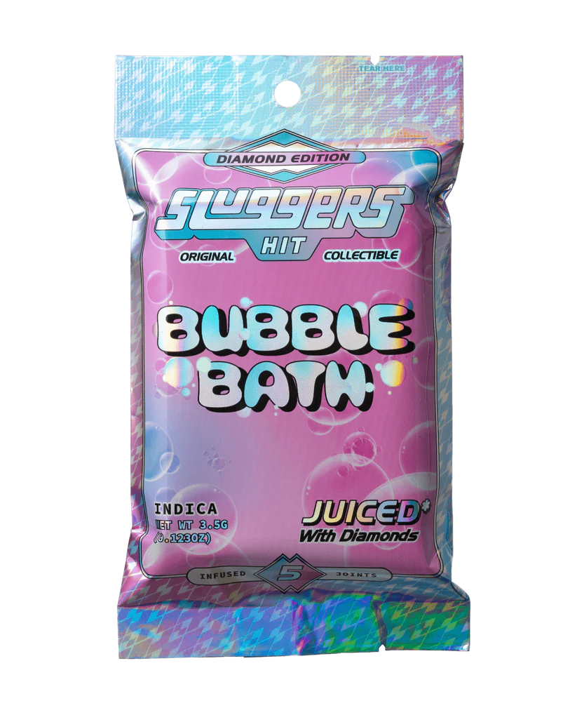 Sluggers- Bubble Bath Juiced Pre-Rolls. Indica (5 Pack)