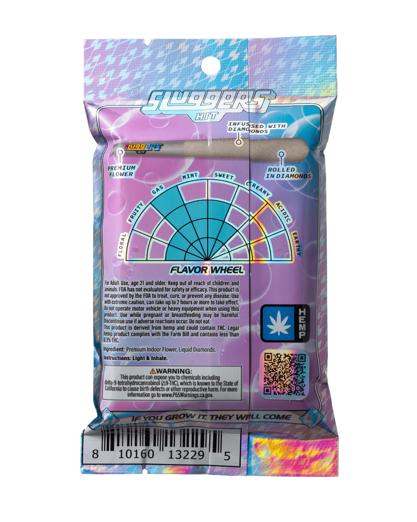 Sluggers- Bubble Bath Juiced Pre-Rolls. Indica (5 Pack) - Image 2