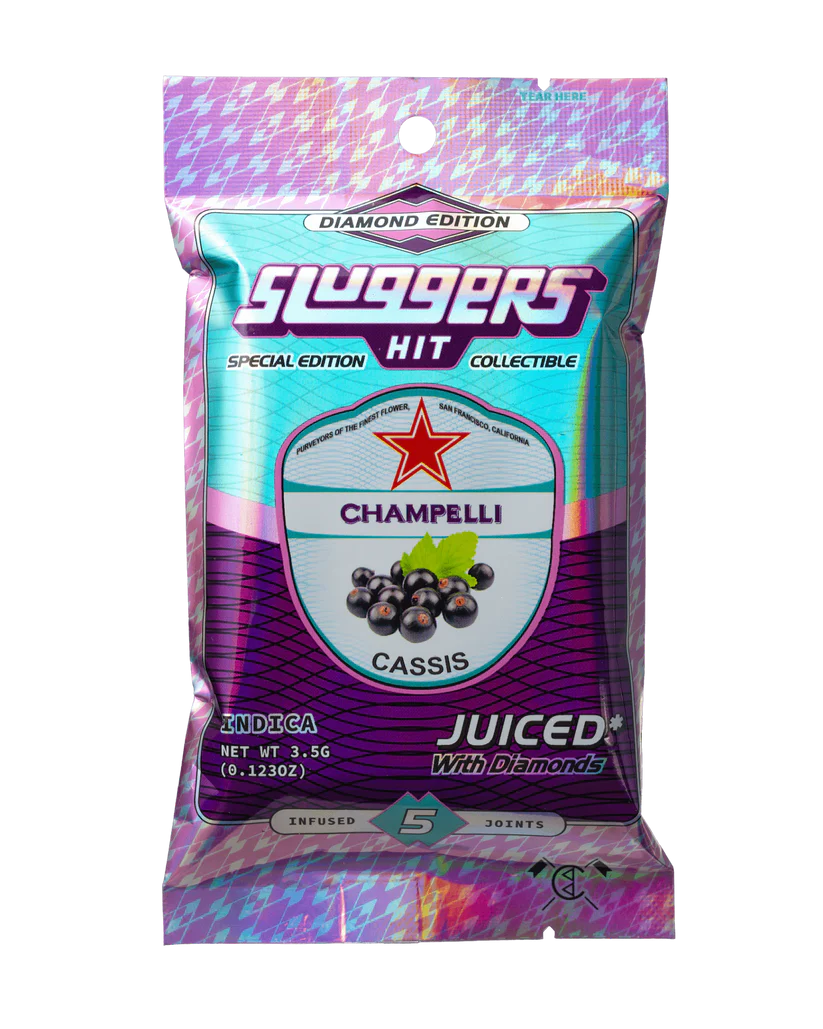 Sluggers- Champelli Cassis Juiced Pre-Roll. Indica (5 Pack)