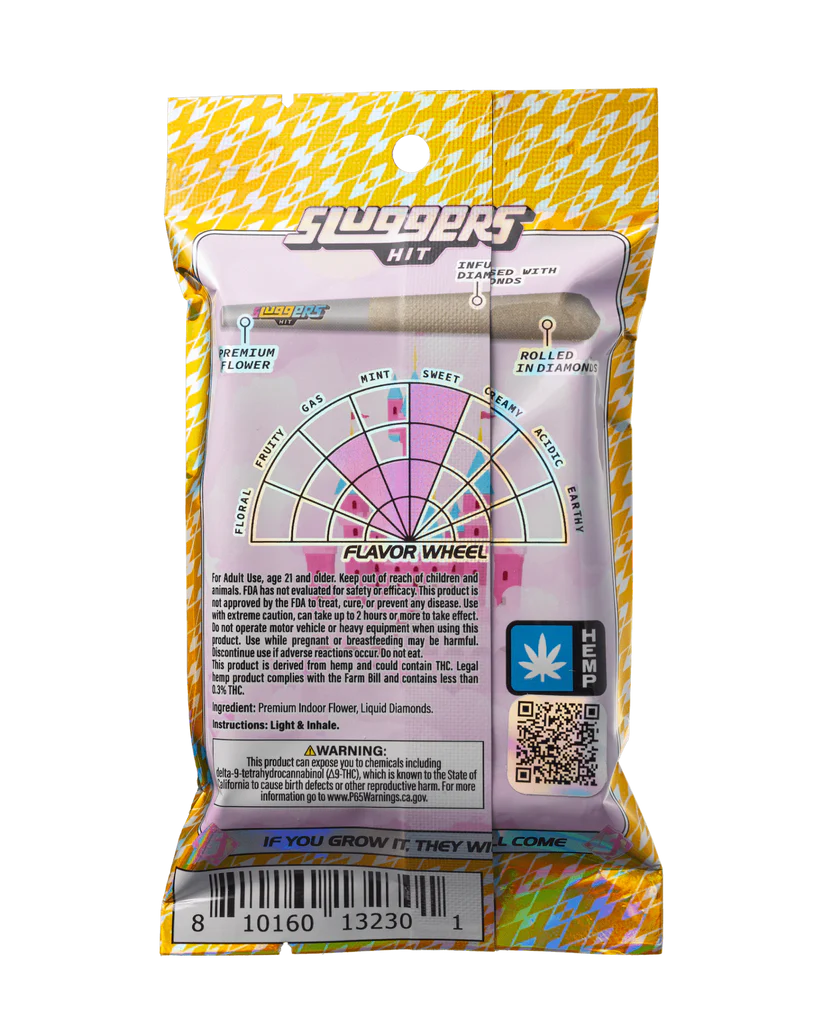 Sluggers- Pwincess Peach Juiced Pre-Roll, Hybrid (5 Pack) - Image 2